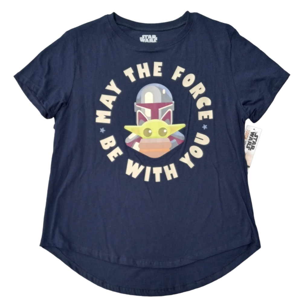 Womens Juniors Mandalorian Graphic Tshirt